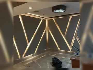 کناف دیوار با نور مخفی دکوراسیون آریا چوب شاهین شهر