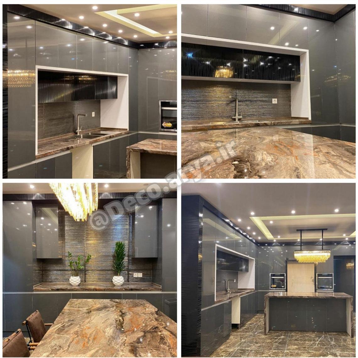 بازسازی ودیزاین آشپزخانه آشپزخانه دکوراسیون آريا چوب شاهین شهر